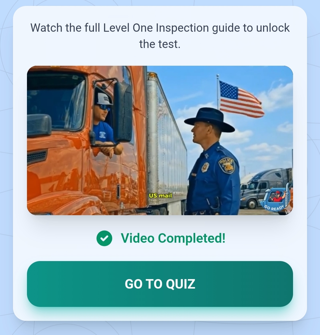 Experienced trucker speaking with a DOT officer